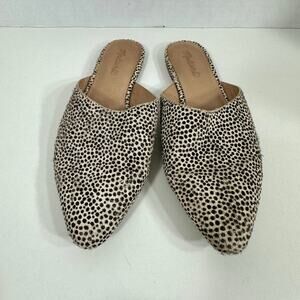 Madewell Black and White Patterned Mules